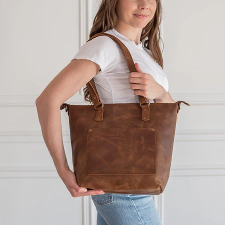 Crossbody Leather Tote - Image 3