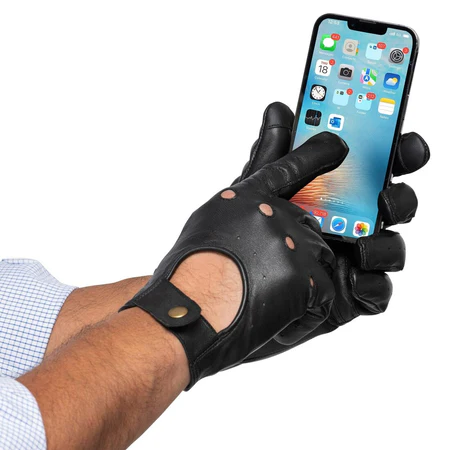 Leather Driving Gloves Men - Image 3